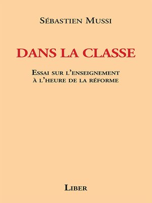 cover image of Dans la classe